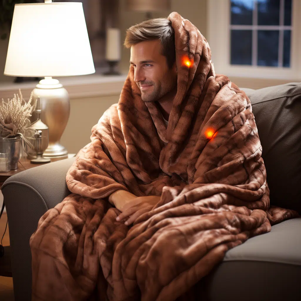 brookstone heated throw