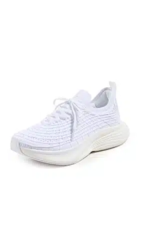 APL Athletic Propulsion Labs Women's Zipline Sneakers, WhiteWhite, edium US