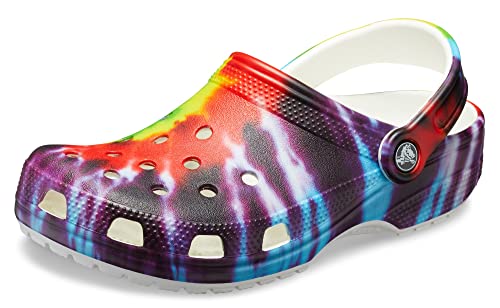 Crocs Unisex Adult Classic Tie Dye Clogs, Multi, omenen