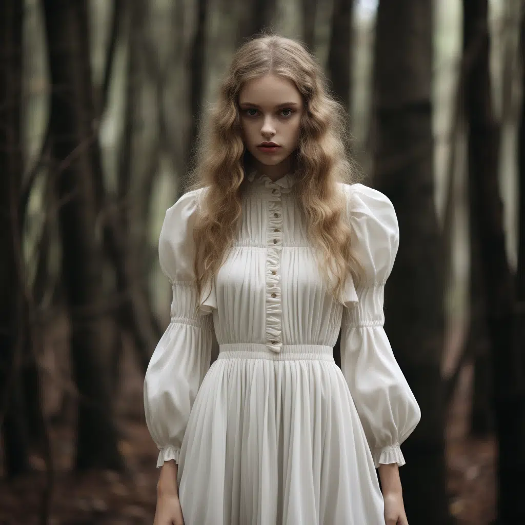 white long sleeve dress