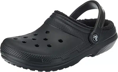 Crocs Unisex Adult Men's and Women's Classic Lined Clog, BlackBlack, omenen