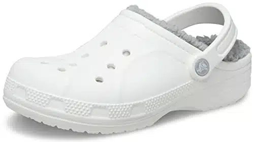 Crocs Unisex Adult Ralen Lined Clogs  Fuzzy Slippers, WhiteLight Grey, omen  en