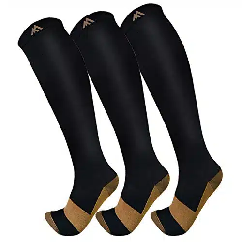 FuelMeFoot Pack Copper Compression Socks   Compression Socks Women & Men Circulation   Best for Medical,Running,Athletic