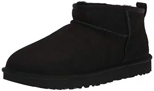 UGG womens Classic Ultra Mini Ankle Boot, Black,