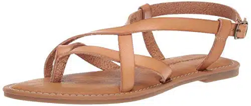 Amazon Essentials Women's Casual Strappy Sandal, Natural,