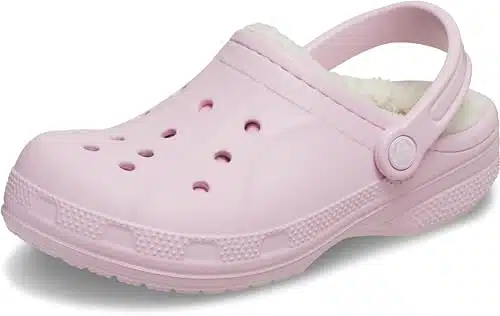 Crocs Unisex Ralen Lined Clogs  Fuzzy Slippers, Ballerina PinkOatmeal,  Men