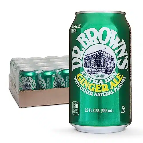 Dr. Brown's Ginger Ale Soda   A New York Original   Cans of Refreshing, Kosher, Gourmet Soda Pop   Ginger Ale Soda   x oz Cans