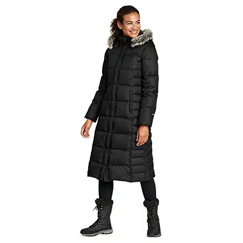 Eddie Bauer Women's Lodge Down Duffle Coat, Black, Medium