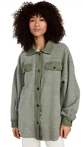 Free People Women's Ruby Jacket, Jaded, Green, LG (Women's )