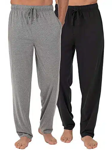 Fruit of the Loom Men'sÂ Extended Sizes Jersey Knit Sleep Pant (& Packs)EbonyAshed Heather, XL Tall