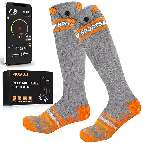 Heated Socks for Men Women Electric Socks for Men Rechargeable mAh Battery Heated Ski Socks APP Control Thermal Socks Washable Heated Socks for Winter Camping Skiing Hunting Hiking Outdoors