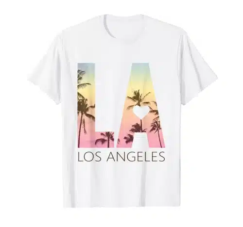 Los Angeles T Shirt Sunset LA Tee Shirt