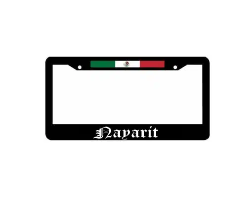 Nayarit Mexico Flag Country License Plate Frame Tag Holder Cover Decorative Novelty MX