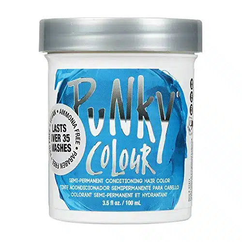 Punky Lagoon Blue Semi Permanent Conditioning Hair Color, oz