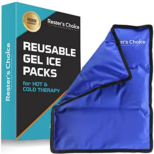 Rester's Choice Ice Pack for Injuries Reusable   (Standard Large x) for Hip, Shoulder, Knee, Back   Hot & Cold Compress for Swelling, Bruises, Surgery   Heat & Cold Therapy