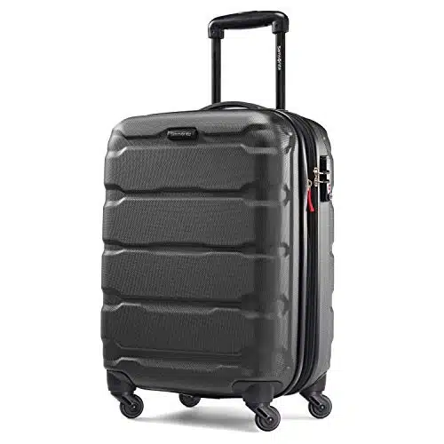 Samsonite Omni PC Hardside Expandable Luggage with Spinner Wheels, Carry On Inch, Black