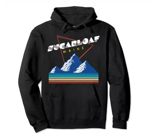 Sugarloaf, Maine   USA Ski Resort s Retro Pullover Hoodie