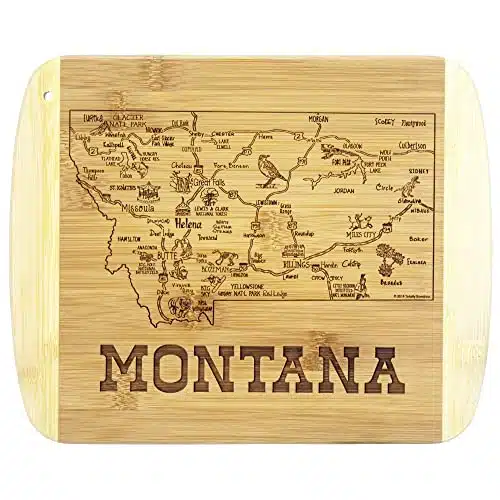 Totally Bamboo A Slice of Life Montana State Serving and Cutting Board, x