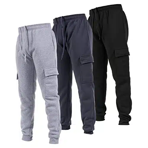 Ultra Performance Pack Mens Sweatpants, Fleece Cargo Joggers for Men with Pockets