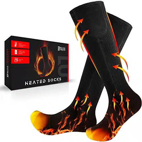 Upgraded mAh Rechargeable Heated Socks for Men Women   Washable Electric Thermal Warming Socks for Hunting Winter Skiing Outdoors   Fit Women  Men (Shoe Size)