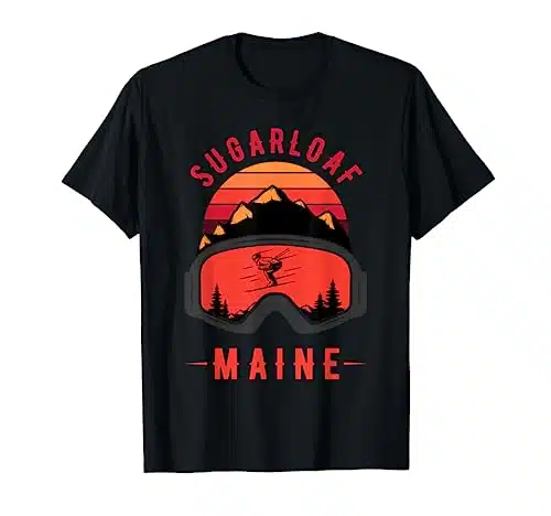 Winter Sport with Ski or Snowboard or Sugarloaf Maine T Shirt