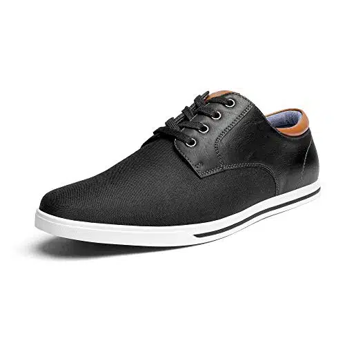 Bruno Marc Mens Oxfords Sneakers Casual Dress Shoes, Black   (RIVERA )