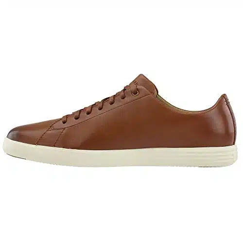 Cole Haan Men's Grand Crosscourt II Sneaker, Tan Leather Burnsh,