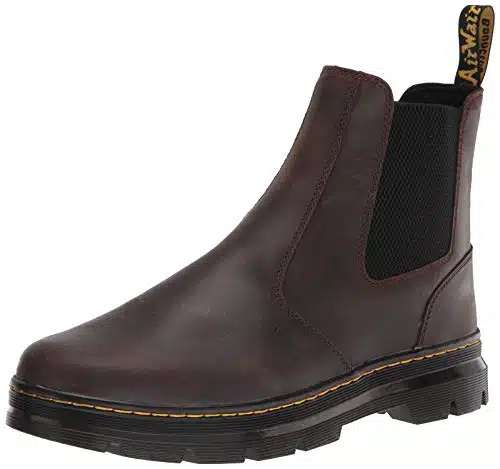 Dr. Martens Unisex Embury Chelsea Boot, Dark Brown Crazy Horse, omenen