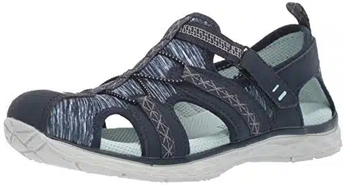 Dr. Scholl's Shoes Women's Andrews Fisherman Sandal, Navy NubuckFabric,  US