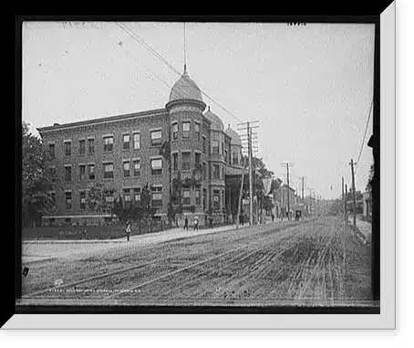 Historic Framed Print, Holland Hotel, Fishkill on Hudson, N.Y., x