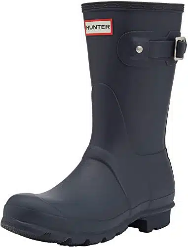 Hunter Womens Original Short Navy Matte Rain Boot   B(M) US