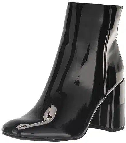 Madden Girl Women's While Ankle Boot, Black Patent,