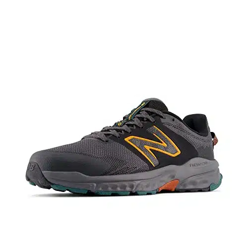 New Balance Men's Fresh Foam VTrail Running Shoe, MagnetBlackHot Marigold, X Wide