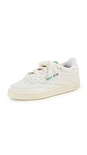 Reebok Women's Club C Vintage Walking Shoe, ChalkAlabasterGlen Green,