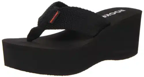 Rocket Dog Women's Crush Platform Thong Sandal,Black,