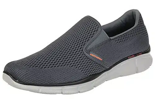 Skechers Men's Equalizer Double Play Slip On Loafer,CharcoalOrange, US