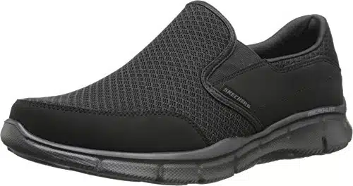 Skechers Men's Equalizer Persistent Slip On Sneaker, Black,  US