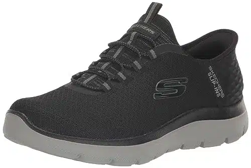 Skechers Men's Summits High Range Hands Free Slip in Sneaker, BlackCharcoal,