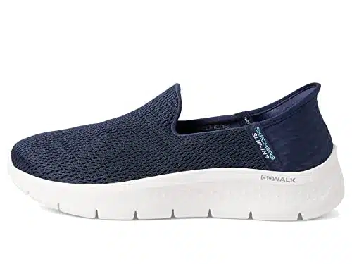 Skechers Women's Hands Free Slip Ins Go Walk Flex Relish Sneaker, Navy,