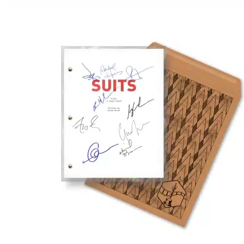 Suits TV Autographed Signed Screenplay Script Reprint Art Poster Collectible Print   xeghan Markle, Patrick J Adams, Gabriel Macht, Amanda Schull, Gina Torres, Abigail Spencer (UNFRAMED)