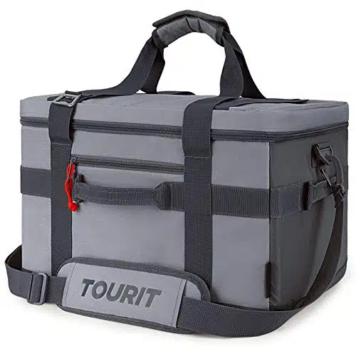 TOURIT Cooler Bag Can Insulated Soft Cooler Large Collapsible Cooler Bag L Lunch Coolers for Picnic, Beach, Work, Trip, Grey