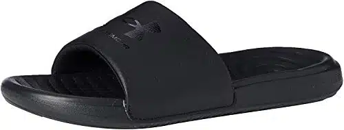 Under Armour Men's Ansa Fixed Strap Slide Sandal, Black ()Black,