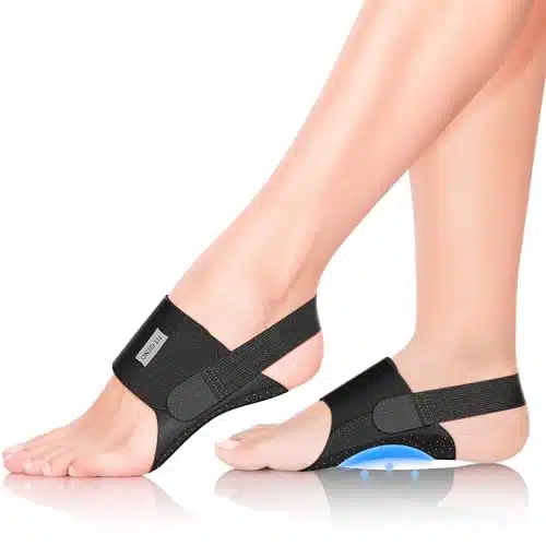 Arch Support for Plantar Fasciitis Relief Upgraded Non Slip Unisex Arch Support Inserts wBuilt in Orthotics   Adjustable Arch Support Braces Bands wGel Pads for Flat Feet High & Fallen Arch