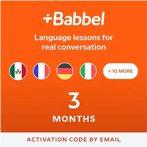 Babbel Language Learning Software   Learn to Speak Spanish, French, English, & More   Languages to Choose from   Compatible with iOS, Android, Mac & PC (onth Subscription)