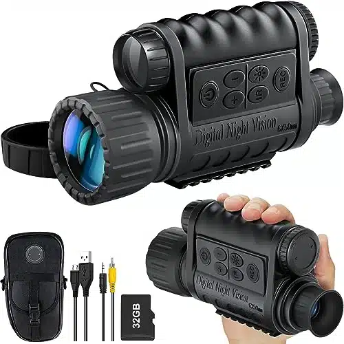 Bestguarder Digital Night Vision Monocular for Adults, True IR Illuminator for Complete Darkness, High Sensitivity COMS Sensor Night Goggles Night Vision Binoculars for HuntingWG