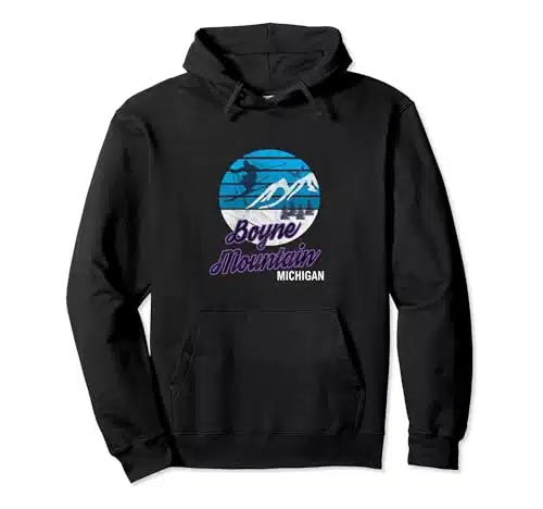 Boyne Mountain Michigan USA Ski Resort Snowboarding Pullover Hoodie