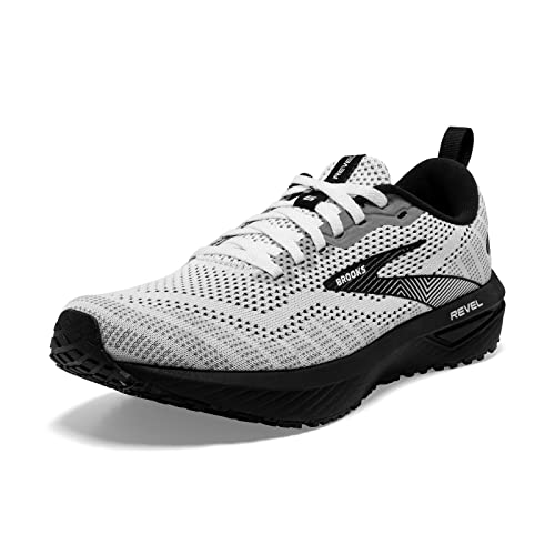 Brooks Womens Revel Neutral Running Shoe   WhiteBlack   edium