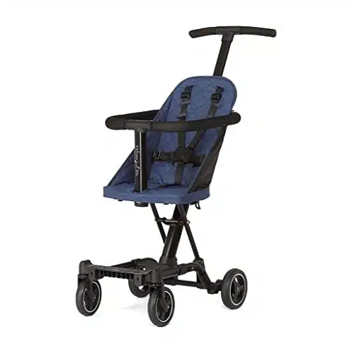 Dream On Me Lightweight and Compact Coast Rider Stroller with One Hand Easy Fold, Adjustable Handles and Soft Ride Wheels, Navy