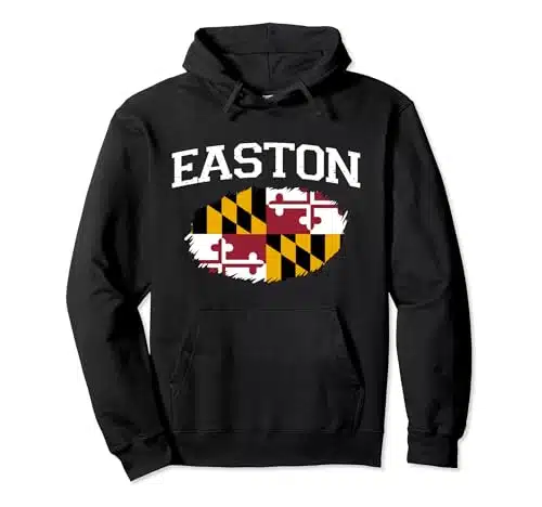 EASTON MD MARYLAND Flag Vintage USA Sports Men Women Pullover Hoodie