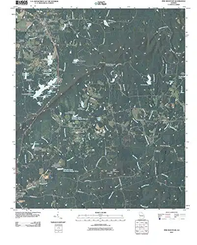 Georgia Maps   Pine Mountain, GA   USGS Historical Topographic Wall Art  in x in